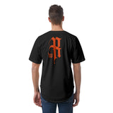 BW Orange Dip Men's Short Sleeve Baseball Jersey