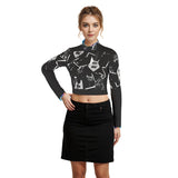 BW Women's Turtleneck long crop - Desperate Guitars