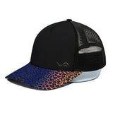 WAV Trucker Hat - Neon Leopard Blue